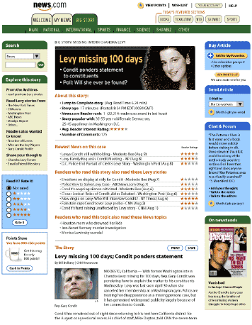 An example of a newspaper that looks like the bookstore website of Amazon.com.