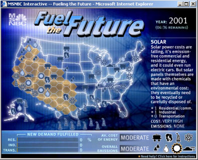 A simulation game called Fuel the Future